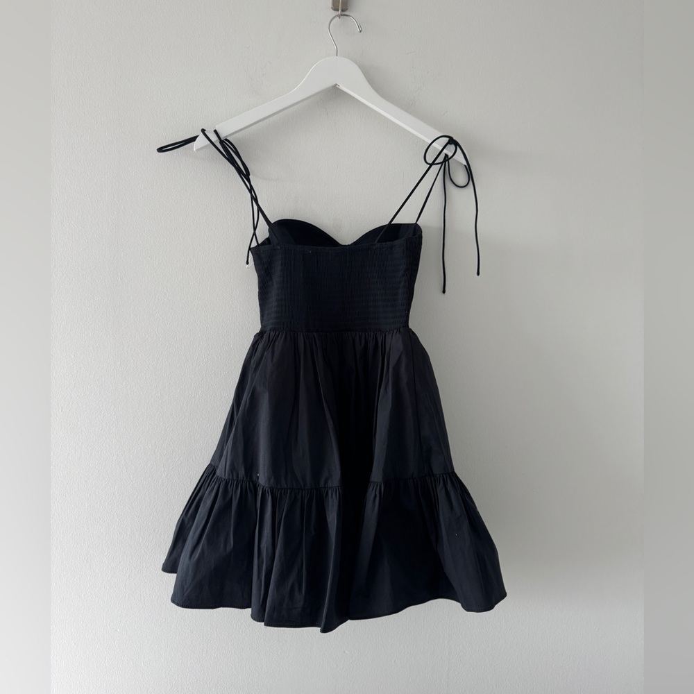STAUD Landry Black Mini Dress S - Picture 6 of 6